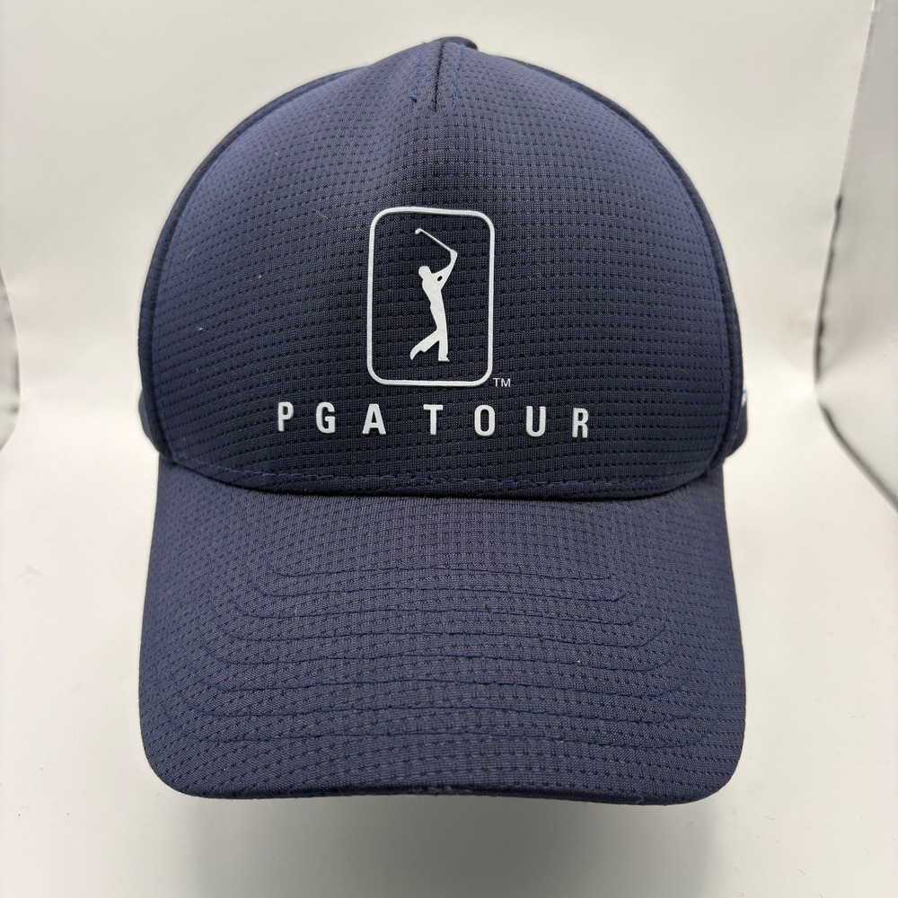 PGA Tour Airflux Mens Navy Blue Adjustable‎ Mesh Golf Hat Cap RN 37763